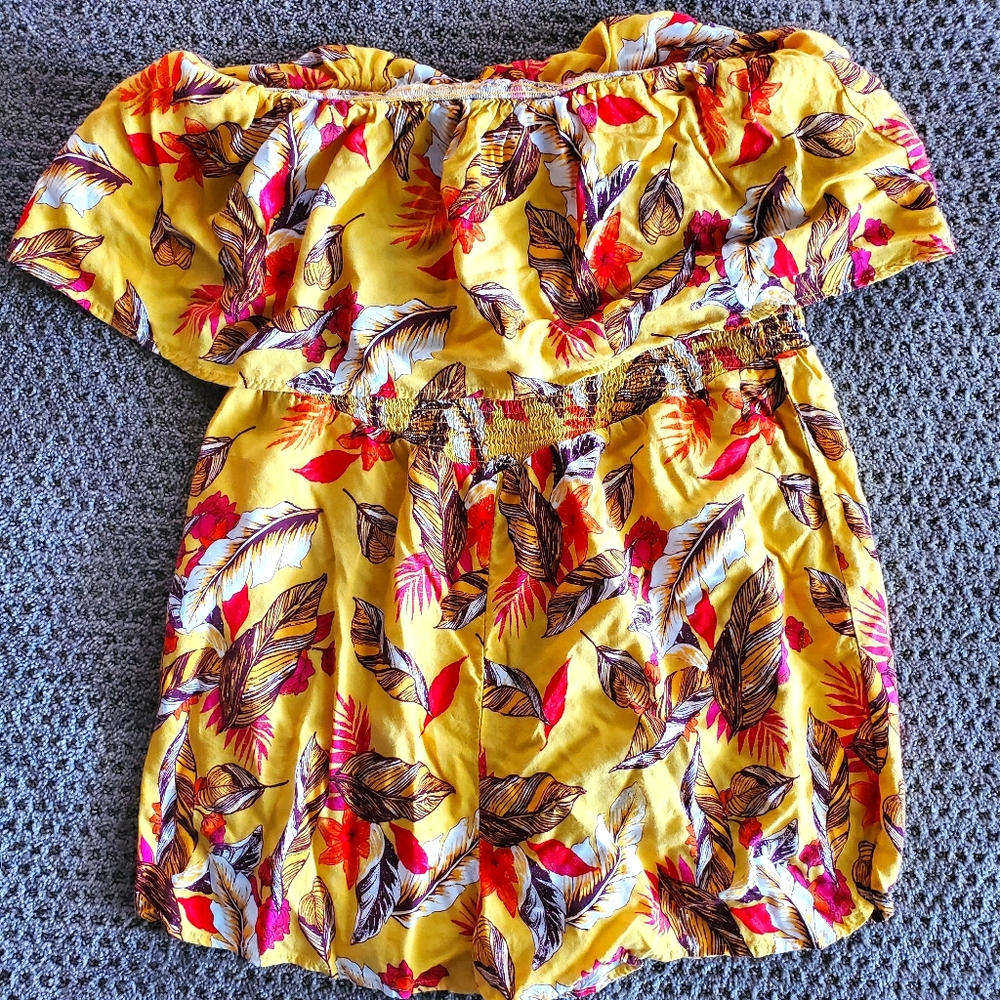 Strapless Floral Romper